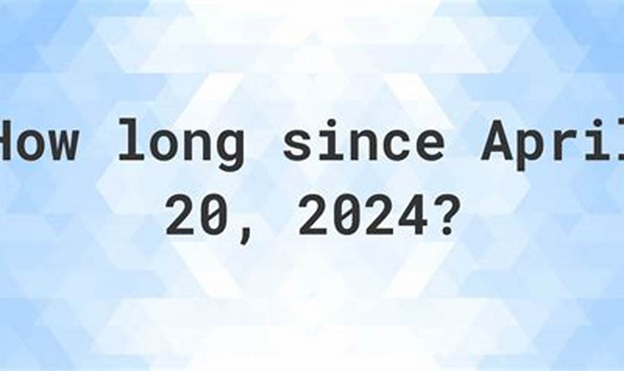How Many Days Until April 20th, 2024? Your Countdown Ends Here