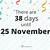 how many days until november 25 2021