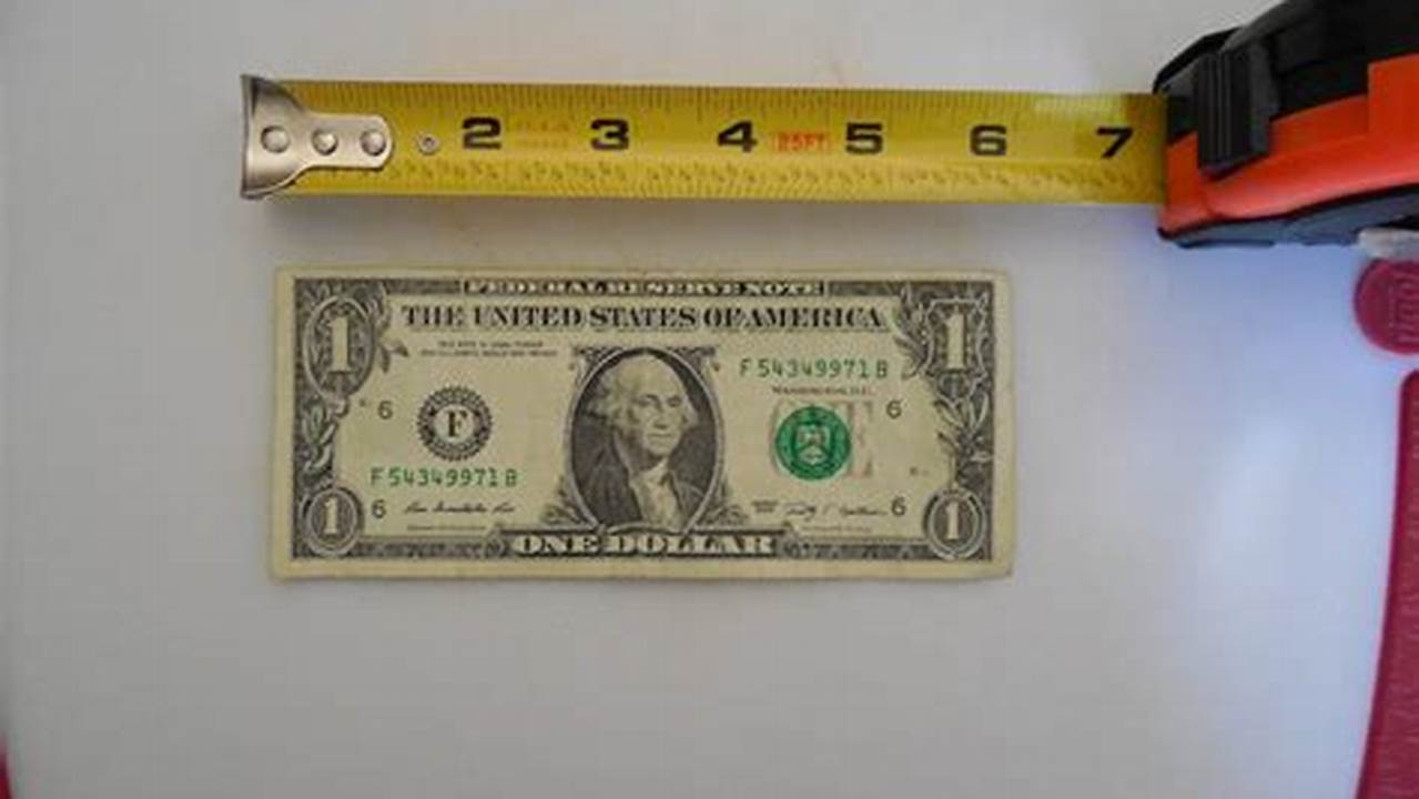 How Many Inches Is A Dollar Bill