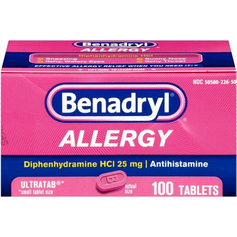 BENADRYL® Allergy ULTRATABS® Tablets with Diphenhydramine BENADRYL®