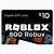 how much do robux gift cards give
