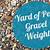 how much does a half yard of pea gravel weigh