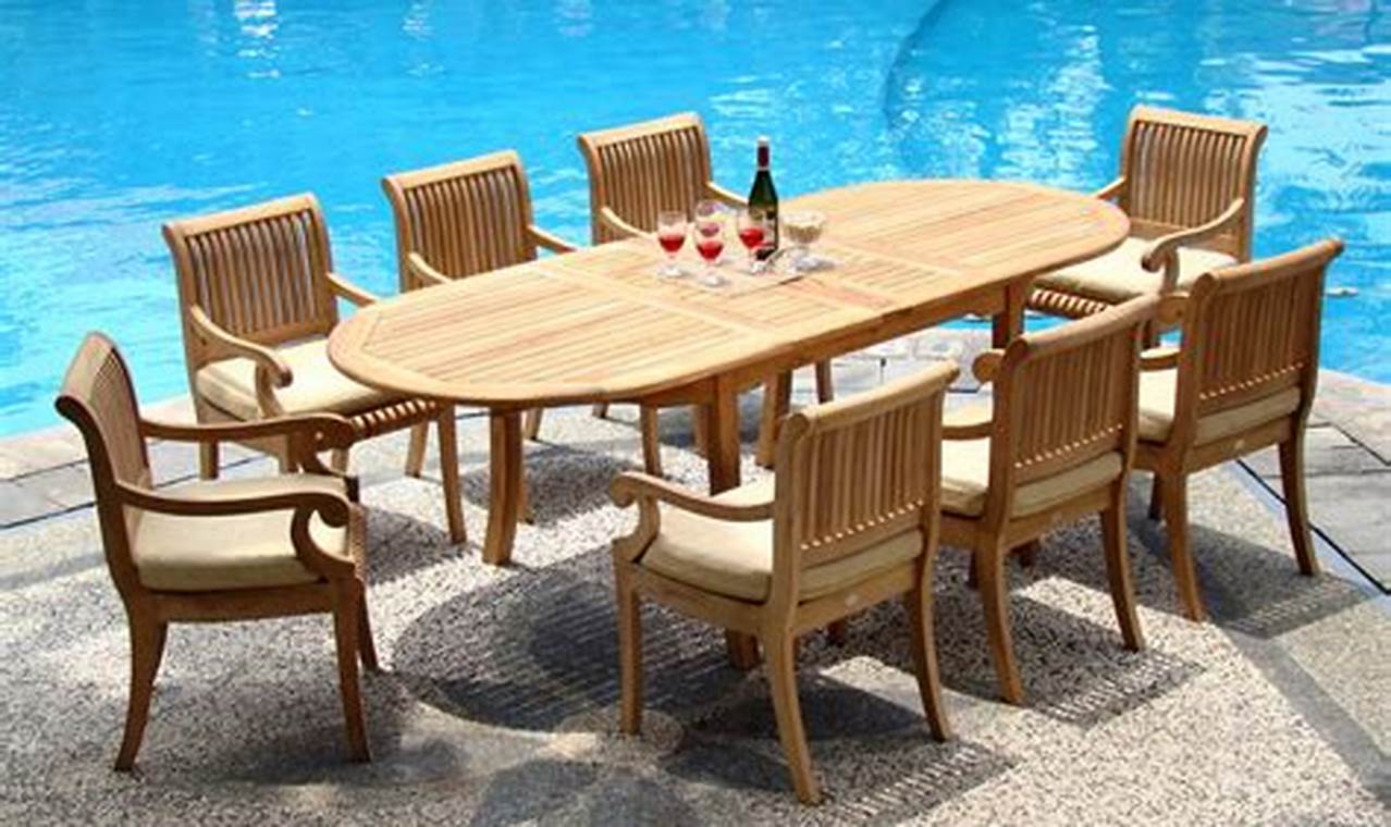how much does teak patio furniture go for
