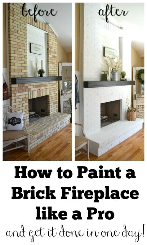 How to Update a Brick Fireplace with Chalk Paint DIY Beautify