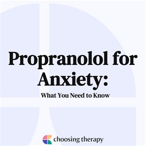 how quickly does propranolol work for anxiety