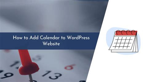 How To Add Calendar To Wordpress Site