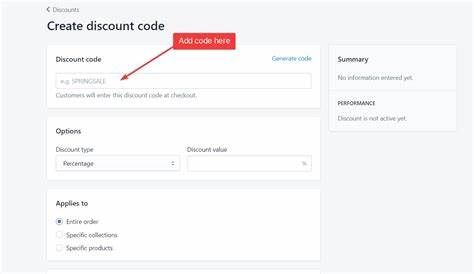How To Add Discount Code On Shopify