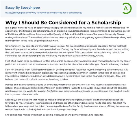 How To Answer Why You Should Get A Scholarship?