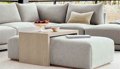 How To Arrange Ottoman And Coffee Table