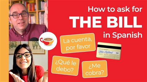How to ask for the bill in Spanish YouTube