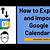 how to backup google calendar data