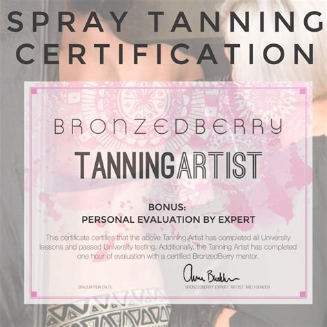 My Spray Tanning Journey Certification Spray Tan Surrey