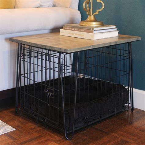 Dog crate table Diy dog crate, Diy dog kennel, Dog crate cover