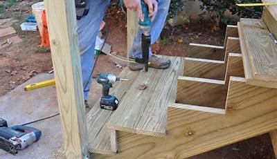 How To Build Stairs With Landing For A Deck