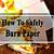 how to burn paper safely at home