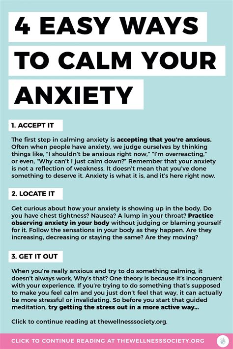 how to calm anxiety quickly