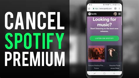 How to cancel a Spotify Premium subscription on an Android device