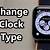 how to change clock display on apple watch