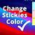 how to change color of stickies on mac