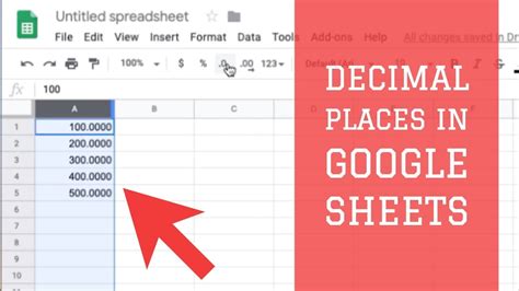 decimal places google spreadsheet2