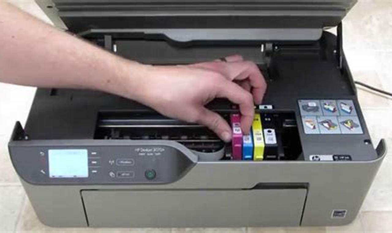 how to change ink printer hp