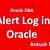 how to check alert log in oracle