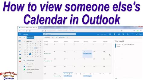How To Check Others Calendar In Outlook 365