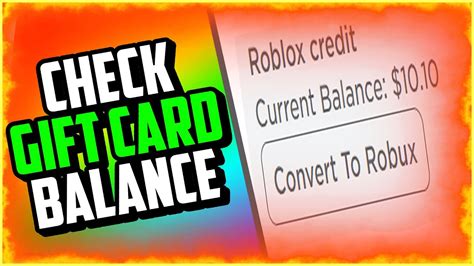 how to check the balance on a roblox card