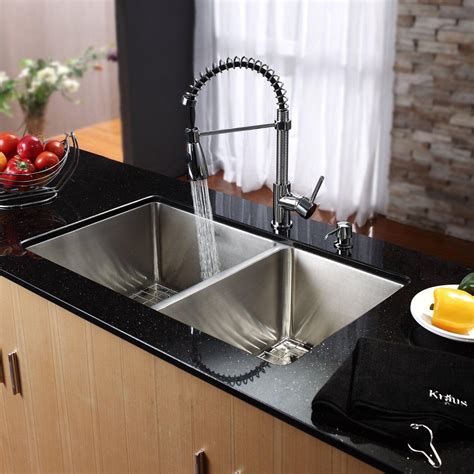 Undermount Stainless Steel Kitchen Sink With Drainboard HOUSE STYLE DESIGN