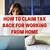 how to claim tax back for working from home