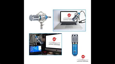 wright WR800 CONDENSER MICROPHONE WITH USB SOUND CARD AND MICROPHONE STAND AND FILTER WR800