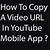 how to copy video link from facebook app