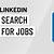 how to create a job search in linkedin