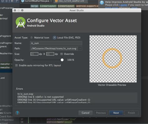 xml Android Studio Vector drawable (SVG) not supporting font