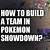 how to create team in pokemon showdown