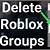 how to delete a roblox group