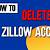 how to delete a zillow account