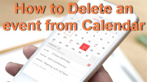 How To Delete An Event On Calendar