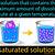 how to determine if a solution is saturated