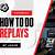 how to do instant replays in power director 15