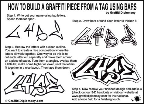 How to draw graffiti letters nice step by step Graffiti