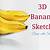 how to draw a 3d banana