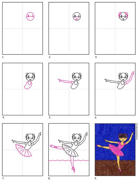 Learn How to Draw a Ballerina (Ballet) Step by Step
