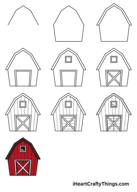 How to Draw a Barn Art Projects for Kids Barn art