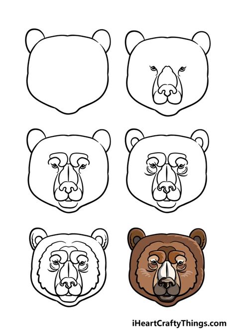 bear head drawing Google Search Bear tattoo designs