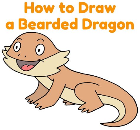 Learn How To Draw a Bearded Dragon. (Step by step Drawing