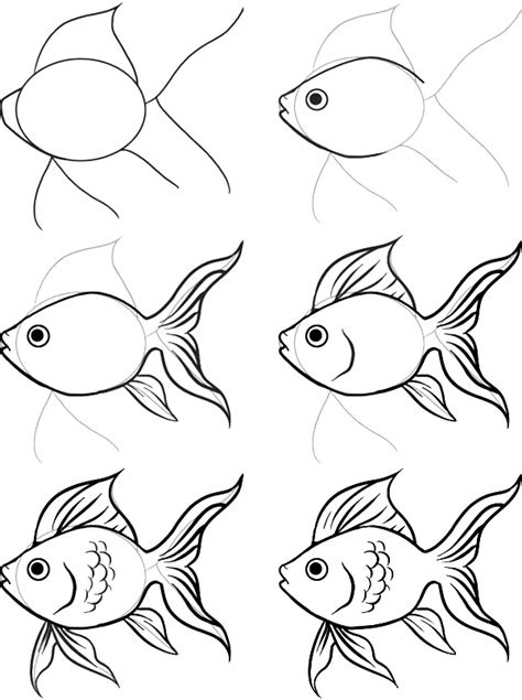 How to make a fish with pencil 10 stepbystep lessons