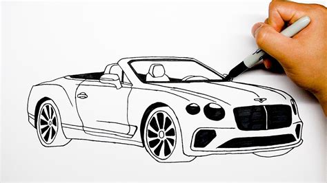 How to draw Bentley Continental concept step by step YouTube