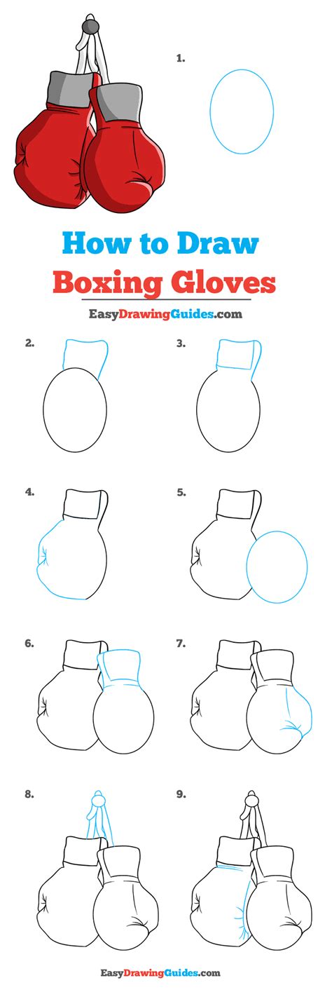 Learn How to Draw Boxing Gloves (Boxing) Step by Step