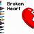 how to draw a broken heart step by step
